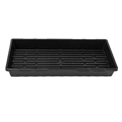 Bootstrap Farmer 1020 Trays (10-Pack), Heavy Duty No-Hole Flats for Microgreens, Fodder & Seedling Propagation - 1.8mm Thick Reusable Plastic - color: Black