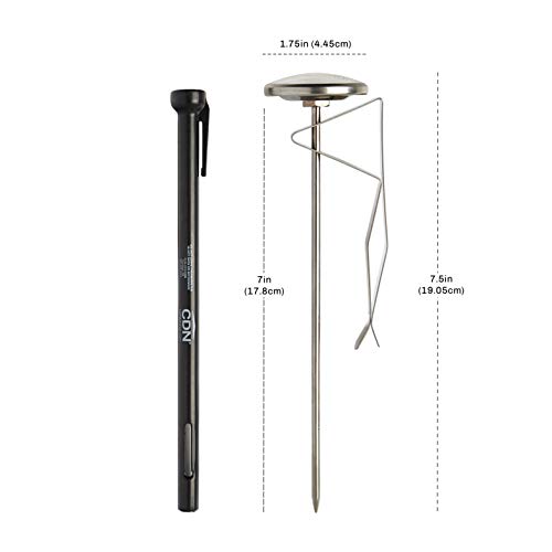 CDN ProAccurate Candy & Deep Fry Thermometer | Insta-Read 7" Stem | NSF Certified | 100–400°F Range | For Candy, Sugar, Oil, Deep Frying, Roasts, Poultry | Adjustable Pot Clip | IRXL400 - style: Insta-Read Candy & Deep Fry Thermometer