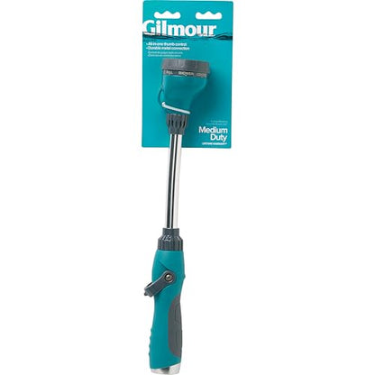 Gilmour Medium Duty Watering Wand Hose Sprayer, 8 Pattern Watering Wand for Garden Hose, 15.25" Reach