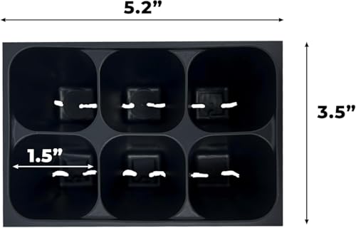 The Hydroponic City Seed Starter Trays, 216-Cell Seedling Starter Trays (36 Trays - 6 Cells Each) + Plant Stakes - size: 36 Trays (216 Cells)