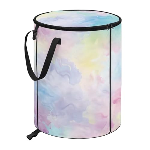 BIGCARJOB Dazzle Print Trash Can Lightweight Folding Big Trash Can with Lid Storage Bag Portable Pop Up Trash Cans for Parties, 22.83x17.71 in - color: Dazzle Print