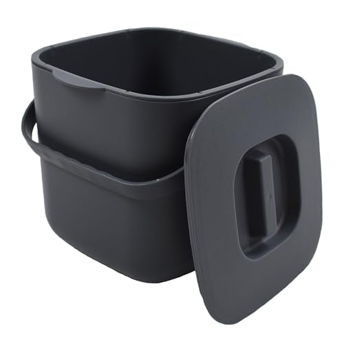 4-Liter Kitchen Compost Bin, Dark Gray - color: Gray
