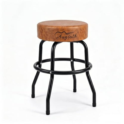 Rotatable Guitar Stool GT-22, Footrest Support, Leather, Brown