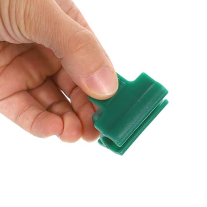 Greenhouse Clamps for 7/16inch PVC Pipe, 12pcs Greenhouse Film Clamps Shading Net Rod Clip Garden Hoops for Row Cover, Greenhouse Plastic Sheeting(Dark Green)