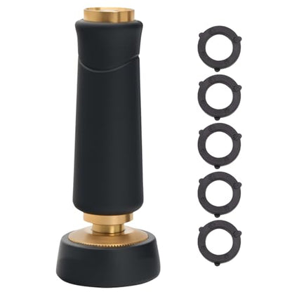 Besiter High-Pressure Rubber-Coated Copper Water Hose Nozzle, Non-Slip TPR Grip, Anti-Corrosion Brass Body, Watering and Irrigation, Outdoor Cleaning - size: 1pcs