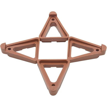 24Pcs Invisible Flower Pot Risers, Plant Pot Feet, Plastic Pot Lifters Support Triangle Plant Lifters for Inside Pots, Planter Feet for Outdoor Pots (Red)
