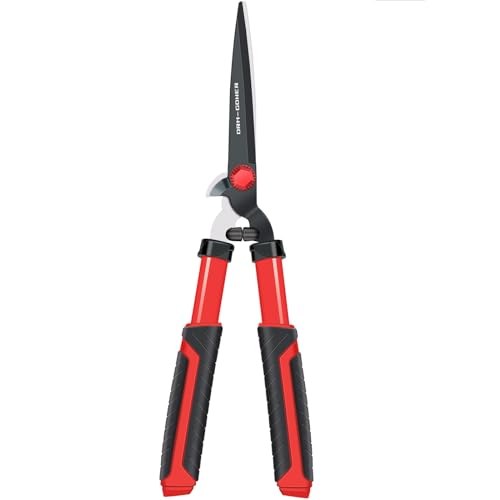 Garden Hedge Shear with Bypass Shear,Garden Hedge Trimmer with Shock Absorbing Cushion,Hedge Clipper for Trimming Border,Bush