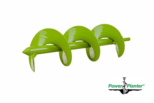 Power Planter DIY Guru Garden Drill Auger Bit (3"x12") - Designed for Planting, Digging Holes, Paint Mixing, Cement Mixing and Home Projects - Made of Steel with a 3/8" Non-Slip Hex Drive (Lime Green) - color: Lime