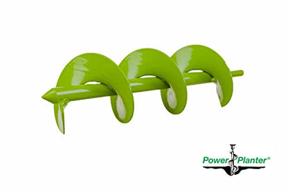 Power Planter DIY Guru Garden Drill Auger Bit (3"x12") - Designed for Planting, Digging Holes, Paint Mixing, Cement Mixing and Home Projects - Made of Steel with a 3/8" Non-Slip Hex Drive (Lime Green) - color: Lime
