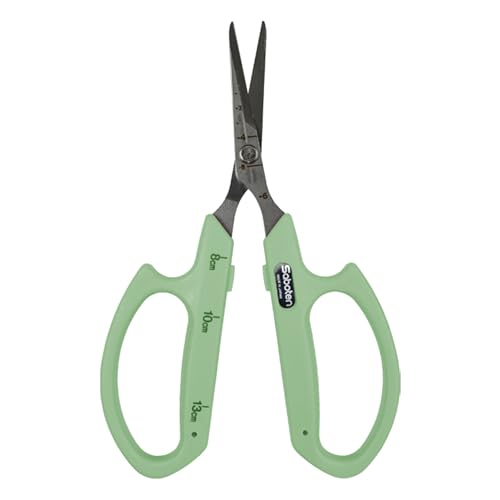 Saboten Stainless Steel Straight Blade Trimming Scissors Green PT-12 160mm Precision Gardening Bonsai and Floral Shears Made in Japan - color: Green, size: Stainless Steel Straight Blade