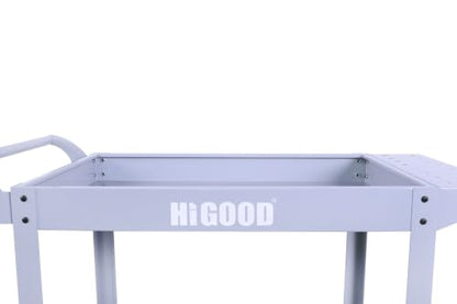 Heavy Duty Service Utility Cart,2 Shelf Steel, 800-Pound Capacity, 35.6 x 18.1x38-Inch Gray - color: Gray