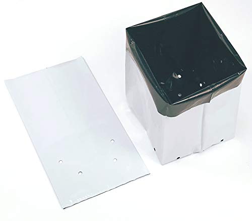 HORTIPOTS 20 Gallon Black and White Poly Nursery Grow Bags Pack of 10 - size: 20 Gallon-Pack of 10