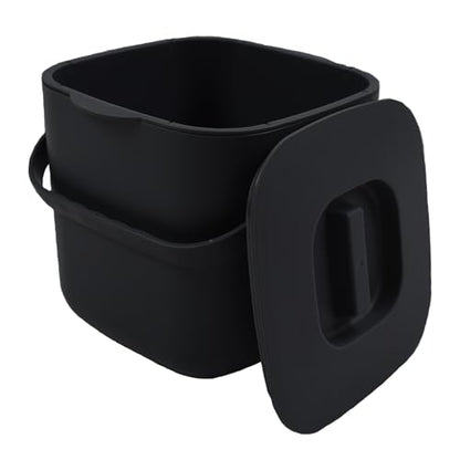 4L Kitchen Compost Bin, Black - color: Black
