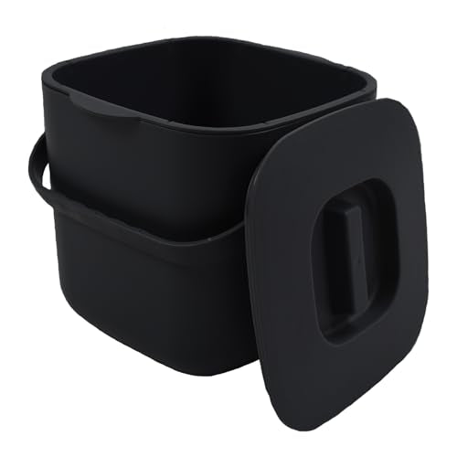 4L Kitchen Compost Bin, Black - color: Black