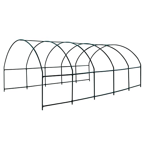 Benefit-USA BenefitUSA Multi-Size Large Garden Support Arch Frame Climbing Plant Arch Arbor for Flowers/Fruits/Vegetables (24.6'X9.8'X7.2') Green - size: 24.6 ft x 9.8 ft x 7.2 ft