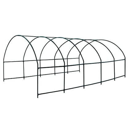Benefit-USA BenefitUSA Multi-Size Large Garden Support Arch Frame Climbing Plant Arch Arbor for Flowers/Fruits/Vegetables (24.6'X9.8'X7.2') Green - size: 24.6 ft x 9.8 ft x 7.2 ft