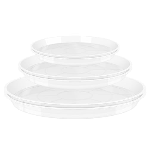 6Pack Plant Saucer, 3 5 7 9 11 13 15 17 19 21 in Plastic Plant Tray - size: 7 9 11 Inch
