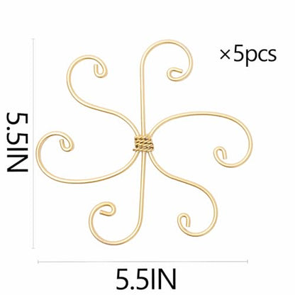 5PCS Monstera Plant Stem Support Stakes - 5.5 in Metal Supports - size: 5.5 x 5.5 inches