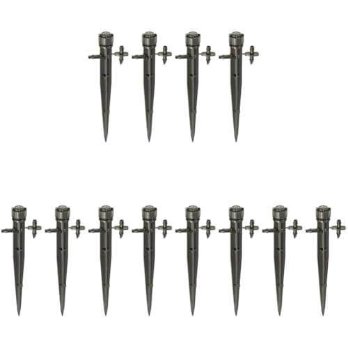 Rain Bird MUF-SPK4S Drip Irrigation Micro-Umbrella Bubbler on Stake, 360° Full Circle Pattern, 0-3' Spray Distance, 12-Pack - size: 12-Pack, style: Umbrella on Stake