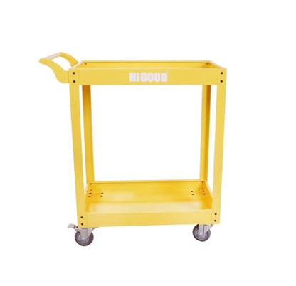 Heavy Duty Service Utility Cart,2 Shelf Steel, 800-Pound Capacity, 35.6 x 18.1x38-Inch Yellow - color: Yellow