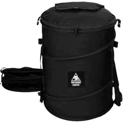 ONETIGRIS Collapsible Trash Can, 12 Gallon Camping Trash Bin with Lid