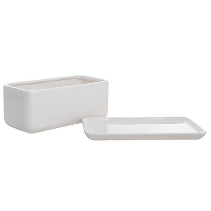 MyGift White Ceramic Succulent Planter with Drainage & Saucer, 2 Pack - size: 10 inch - 2 Pack