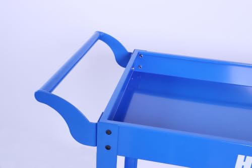 Heavy Duty Service Utility Cart, 2 Shelf Steel - color: Blue