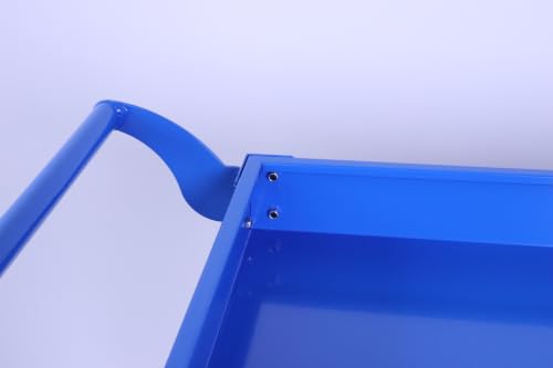 Heavy Duty Service Utility Cart, 2 Shelf Steel - color: Blue