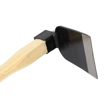 Vikye Garden Weeding Hand Hoe, Carbon Steel Cultivator Tool with Ergonomic Wooden Handle and Anti-Slip Screws, for Yard Work Digging