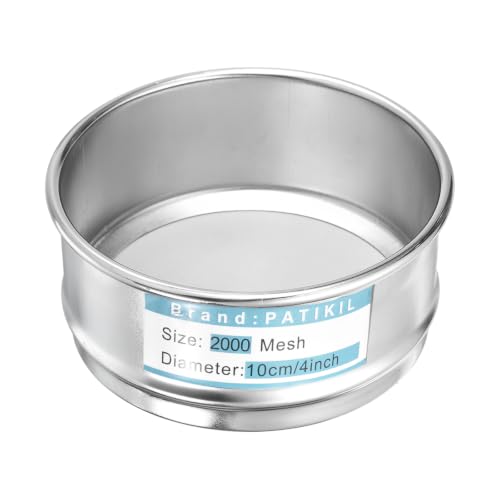 PATIKIL Lab Sieve 2000 Mesh(0.0075mm) 4"(10.2cm) Diameter Sifting Screen - size: 2000 Mesh(0.0075mm)/4"(10.2cm) Dia