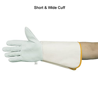 Luwint Leather Long Garden Gloves, Thorn Proof Rose Pruning Elbow Length Gardening Gloves for Men and Women, 1 Pair - size: XX-Large