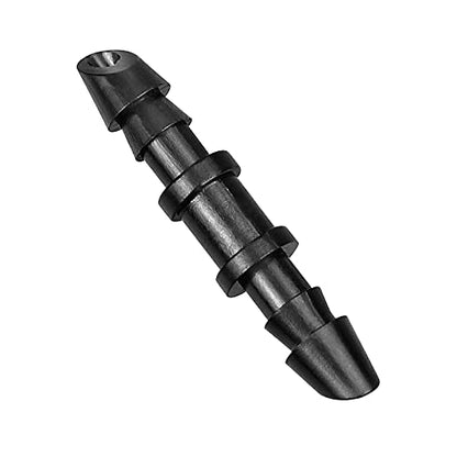 JAYEE 100 Pack Drip Irrigation 1/4' Barbed Coupling Fittings, Barbed Connectors Fits Universal 1/4-Inch Tubing, Irrigation Coupler for Sprinkler System - size: 100P-Coupling