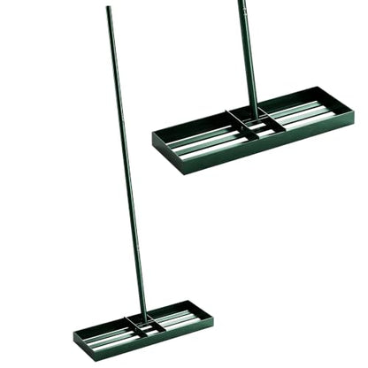 Outsunny Lawn Leveling Rake, 30" x 10" Heavy Duty with 66.5" Handle - size: 30" x 10"
