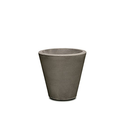 Crescent Garden A113580A Rotational Molded Madison Planter, Weathered Greystone, 14" - color: Weathered Greystone, size: 14"