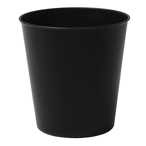 happimess Nolan 2 Gal Smooth Steel Wastebasket, Matte Black - color: Matte Black, size: Set of 1