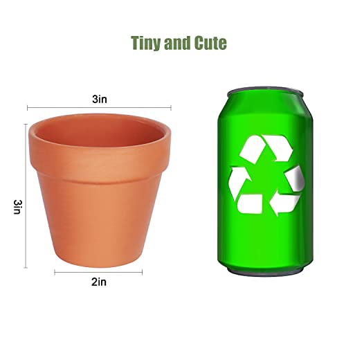 KOAMLY 3 inch Plant Nursery pots Number of Items in a 20 Pack, with Drain, Succulent Seedling Planter, use with Indoor, windowsill, Terra Cotta red Flower pots Wedding Decoration Best Gift for Aunts