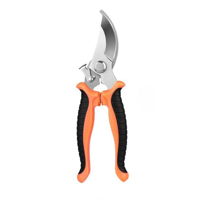 Garden Pruning Shears Heavy Duty Stainless Steel Bypass Pruner for Gardening, Cutting Flowers, Trimming Plants & Picking Fruits - color: Orange