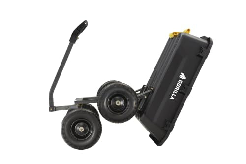 Gorilla Carts Dump Garden Cart, 7 Cu Ft,1200 lb Capacity, No-Flat Tires - size: 7-Cubic Feet