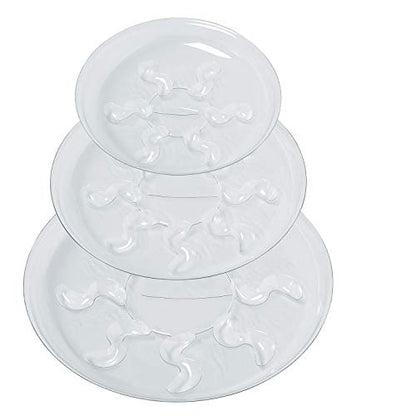 Idyllize 15 Pack Assorted Sizes 6 8 10 Inch Clear Thick Plastic Heavy Duty Sturdy Plant Saucer Drip Trays for pots, 5 Pieces of Each Size (Assorted Sizes 6'', 8'', 10'') - style: Heavy Duty