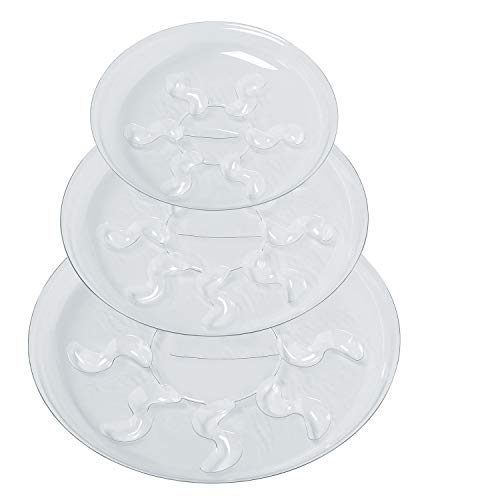 Idyllize 15 Pack Assorted Sizes 6 8 10 Inch Clear Thick Plastic Heavy Duty Sturdy Plant Saucer Drip Trays for pots, 5 Pieces of Each Size (Assorted Sizes 6'', 8'', 10'') - style: Heavy Duty