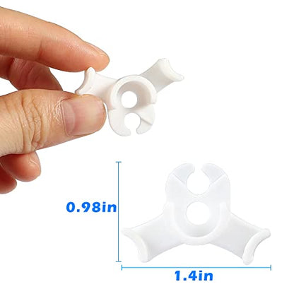 LucyPhy 60 Pack Plant Bender Angle Adjustable Plant Training Clips Low Stress Training Clips 90 Degrees Plant Stem(Circle Style,White) - color: White, size: 60Pack