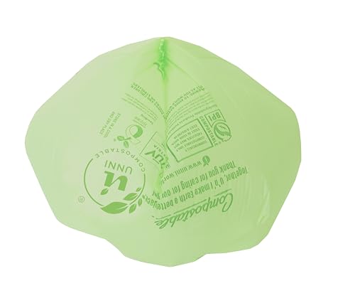 UNNI Compostable Bags, 13 Gallon, 50 Count, 49.2 Liter, Extra Thick 0.9 Mil - size: 50 Count (Pack of 1), style: 13 Gallon