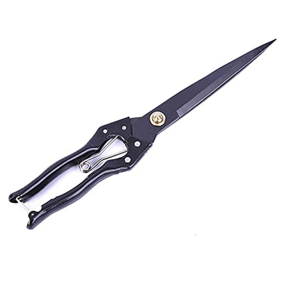 Grass Sheep Shear - Coated Wear-Resistant Handle, Manganese Steel Double-Edged, Strong Spring Suitable For Manual Shearing of Cow, Sheep, and Horse Hair (Black 12.6 inches) - color: Black 12.6 Inches