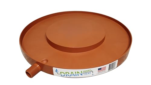 Drain Away Terra Cotta 15.5 Inch Plant Saucer Heavy Duty Drain Tray for Large Pots Indoor Outdoor Waterproof UV Resistant | Protect Floors Decks | 12in 15in 22in | White Gray Terra Cotta Black - color: Terra Cotta, size: 15.5 x 15.5 x 1.5 inches
