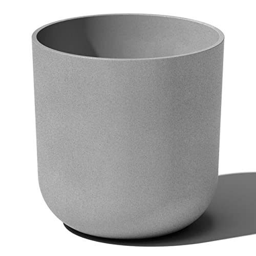 Veradek Mason Series Lima Planter - Large Round Outdoor Planter - color: Gray, size: 15 inches