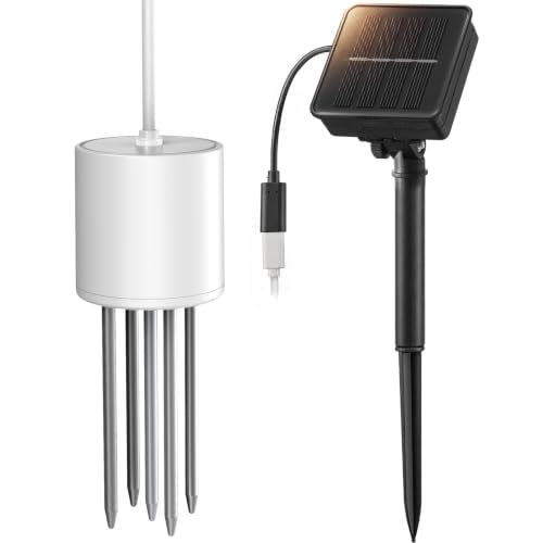 Solar Soil Probe Add-On Kit (Probe + Solar Module Only) — for Use with 7-in-1 Wireless Soil Sensor Display | Requires Display Panel Sold Separately | Multi-Zone Garden Monitoring - size: (Solar Panel + Probe)