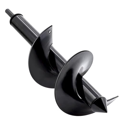 TCBWFY 4x12 Inch Garden Auger Drill Bit for Planting, Spiral Hole Digger for Flower Bulbs, Bedding Plants and Seedlings, Earth Auger with Hex Shank for Adjustable Drill Chucks - size: 4"x12"-Black