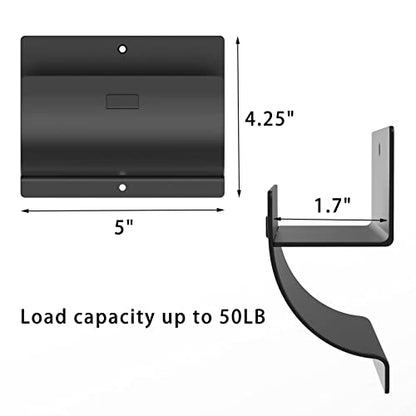 Heavy-Duty Ladder Hanger-Wall Mount Ladder Hooks for Storage-Wheelbarrow Hangers for Garage Wall-2 Pack - size: 2 P