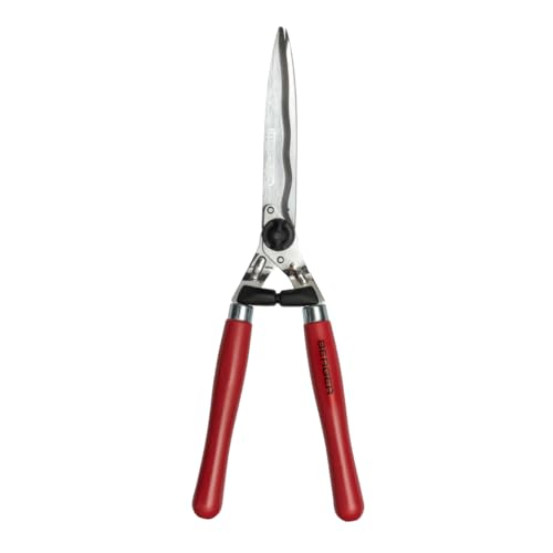 BERGER Hedge Shears – Professional 23.6" Garden Clippers with Wavy Chrome-Plated Steel Blades, 9.45" Cutting Length, Beechwood Handles, Adjustable Tension – 4590 - size: 57x21x6.5 cm