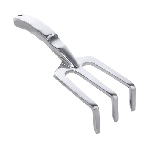Vctitil Garden Hand Cultivator Rake Aluminum Alloy Soil Loosening Tool for Gardening and Leaf Gathering